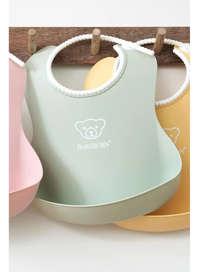 BABYBJORN Baby Feeding Bib, Powder Green