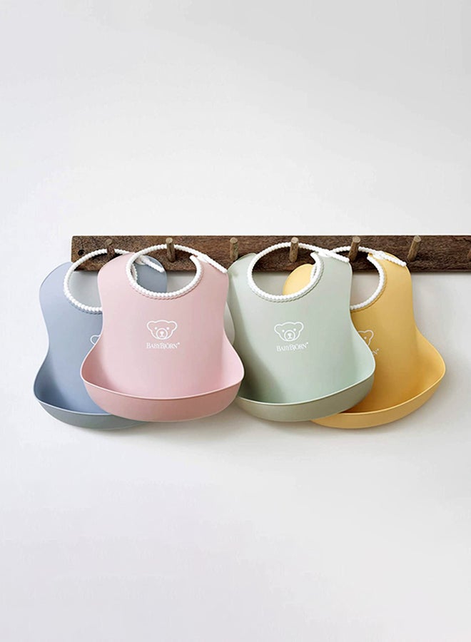 BABYBJORN - Baby Feeding Bib, Powder Pink - Image 1