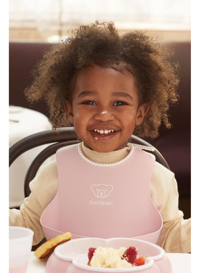 BABYBJORN - Baby Feeding Bib, Powder Pink - Image 1