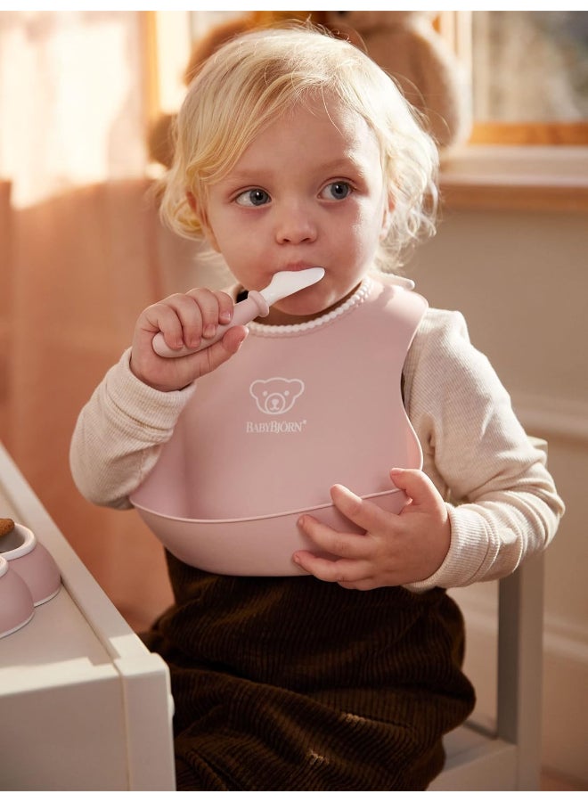 BABYBJORN - Baby Feeding Bib, Powder Pink - Image 1