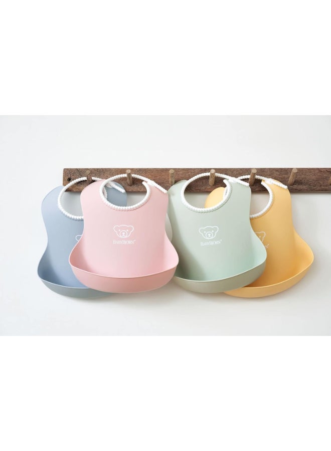 BABYBJORN - Baby Feeding Bib, Powder Yellow - Image 1