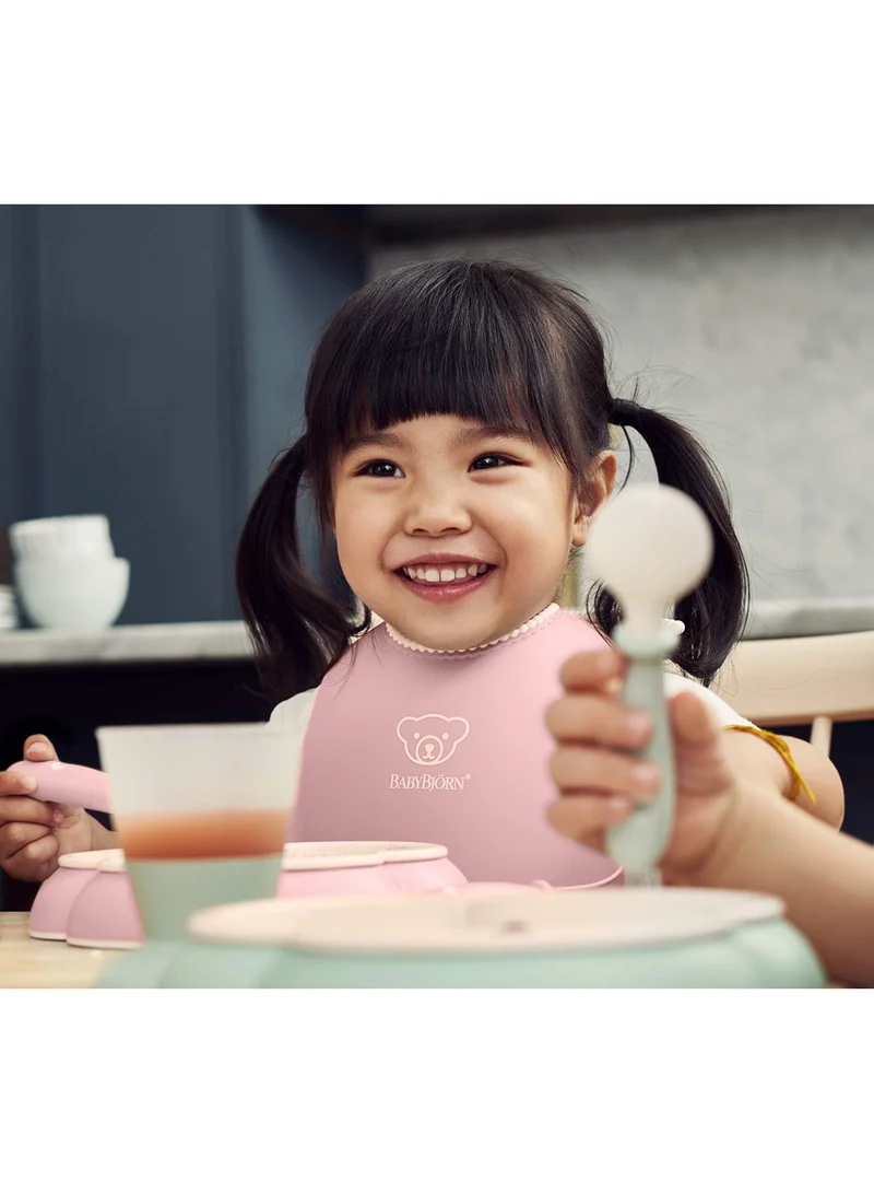 بيبي جورن Pack Of 2 Feeding Baby Bib Set Powder Pink