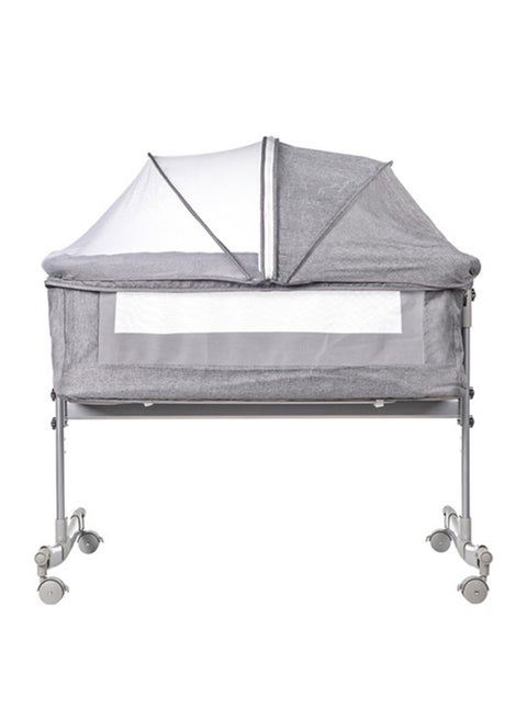 3-In-1 Multifunctional Portable Movable Folding Crib Baby Bassinet Sleeping Basket For Newborn - Grey