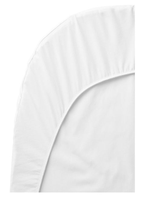 Organic Cotton Fitted Sheet For Baby Crib White