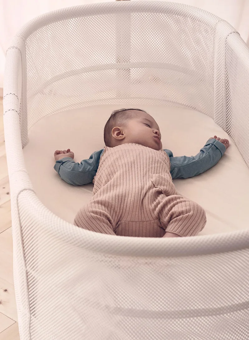 BABYBJORN Organic Cotton Fitted Sheet For Baby Crib White