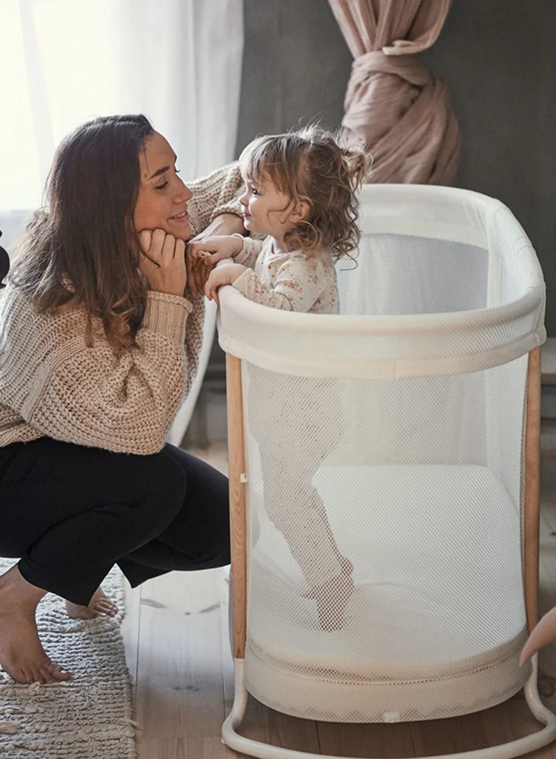 BABYBJORN Organic Cotton Fitted Sheet For Baby Crib White