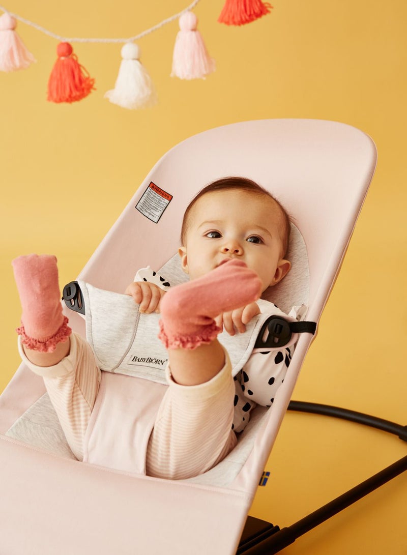 BABYBJORN - Bouncer Balance Soft Cotton Jersey Light Pink And Grey - Image 1