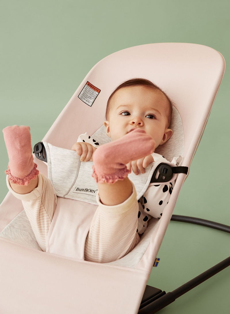 BABYBJORN - Bouncer Balance Soft Cotton Jersey Light Pink And Grey - Image 1