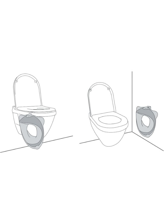BEABA - Toddler Toilet Seat - Training Booster Seat - Toilet Seat With Attachment Hook - Non Slip And Ergonomic - Easy Care - Light Mist - Image 1