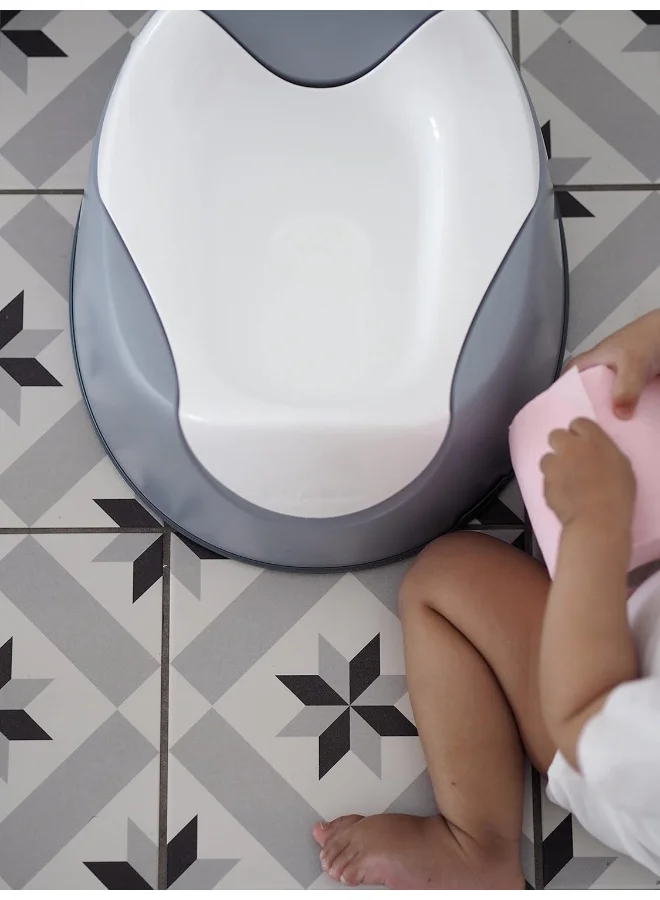 BEABA Toddler Toilet - Training Booster Seat With Attachment Hook, Non - Slip And Ergonomic, Easy Care, Light Mist, 920356