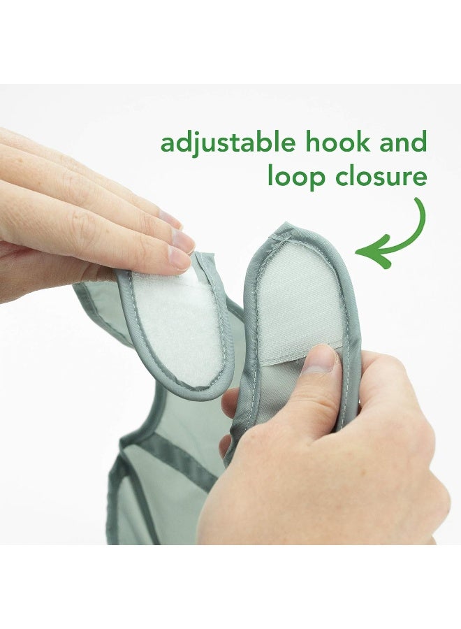 green sprouts 2-Piece Waterproof Silicone Food Catcher Bib Set - Aqua  - Image 3