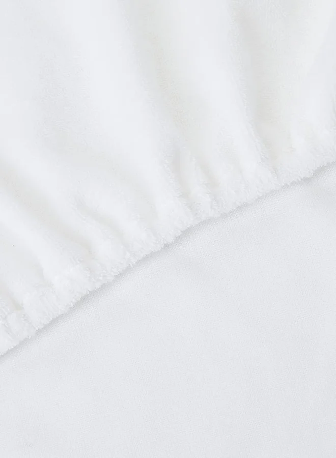 شيكو Protective Terry Cover For Mattress For Next2Me (80% Cotton, 20% Polyester), White