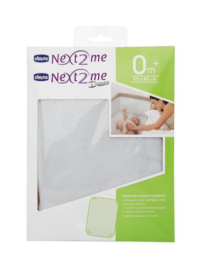 Chicco Protective Terry Cover For Mattress For Next2Me (80% Cotton, 20% Polyester), White  - Image 4
