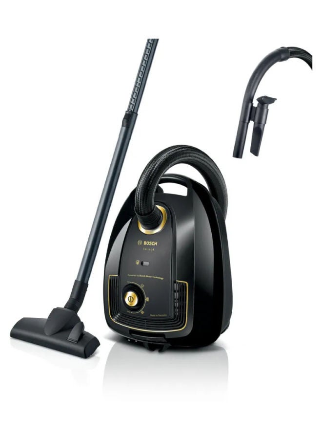 BOSCH - Bosch Serie 4 Bagged Vacuum Cleaner, 4 L 2200 W BGL38GOLD Black - Image 1