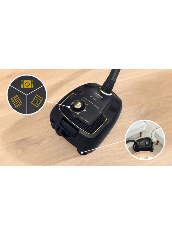 BOSCH - Bosch Serie 4 Bagged Vacuum Cleaner, 4 L 2200 W BGL38GOLD Black - Image 1