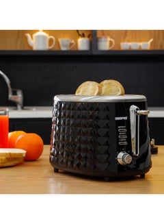 GEEPAS 2 Slice Bread Toaster -  Adjustable 7 Browning Control 2 Slice Pop-Up Toaster with Removable Crumb Collection Tray, Self-Centering | Cancel, Defrost & Reheat | Perfect Sandwiches, Toast & More 850 W GBT36536 Black  - Image 4