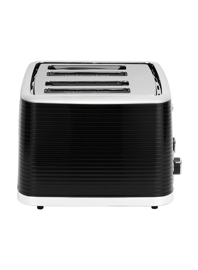 GEEPAS - 4 Slice Bread Toaster - Adjustable 7 Browning Control 4 Slice Pop-Up Toaster with Removable Crumb Collection Tray, Self-Centering | Cancel, Defrost & Reheat | Perfect Sandwiches, Toast & More 1750 W GBT36537 Black - Image 1