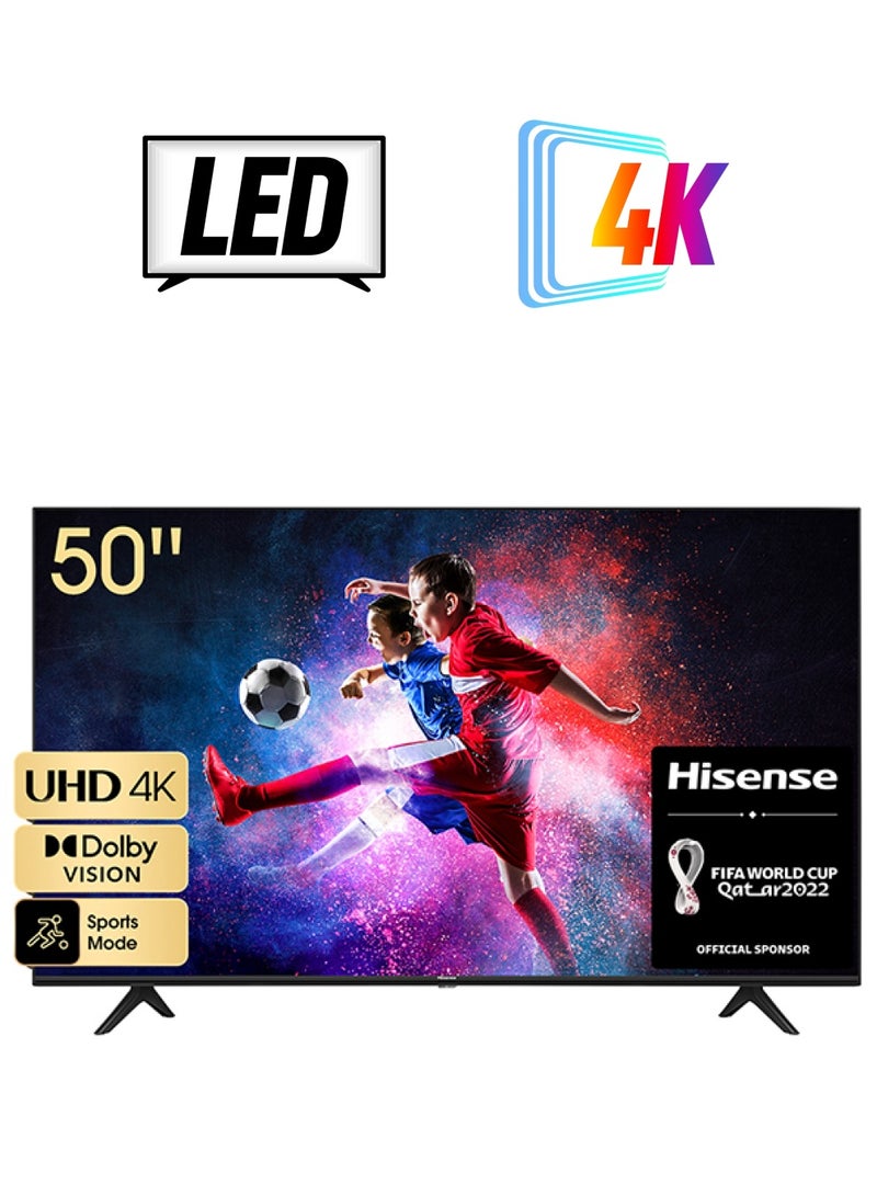 Hisense 50-Inch 4K UHD HDR Smart TV Vidaa OS 50A6GE Black  - Image 1