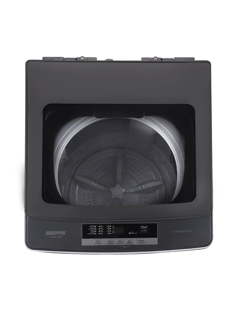 GEEPAS 7 KG Fully Automatic Washing Machine| Top Load Equipped with Child Lock, Air Dry Function, Digital Display, IMD Control Panel, Stainless Steel Inner Tub| 1 Year Warranty 0 W GFWM7800LCQ Silver  - Image 4