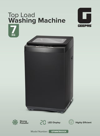 7 KG Fully Automatic Washing Machine| Top Load Equipped with Child Lock, Air Dry Function, Digital Display, IMD Control Panel, Stainless Steel Inner Tub| 1 Year Warranty 0 W 0 W GFWM7800LCQ Silver - pnsku/N46962039A/45/_/1748236569/5836c0c9-6e73-4e58-818e-afabd53119b7