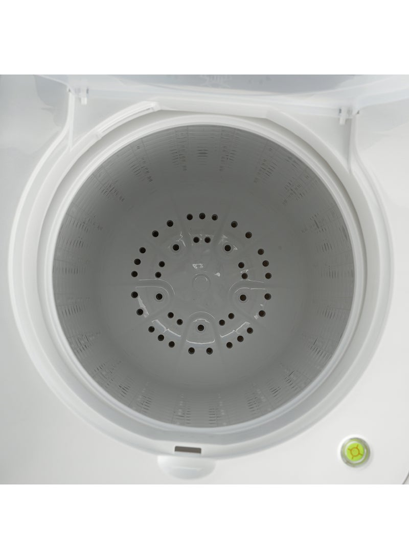 GEEPAS - 20 KG Twin Tub Semi-Automatic Washing Machine| High Back Control Panel Top Load Washing Machine, Big Pulsator| Highly Efficient with Magic Filter Classic Design, Spin Capacity 10 KG| 1 Years Warranty | 960 W GSWM6491 White/Blue/Gray - Image 1