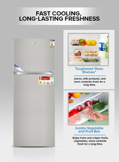 595L Gross/465L Net Capacity No Frost Double Door Refrigerator| With Inverter Compressor, Interior LED Lighting, Multi Air Flow, Stainless Steel Finish, Recessed Handle, Chrome Bottle Holder & Chiller Shelves, Glass Shelves, Freezer- 100L capacity 0 W GRF6021SSXN Silver - pnsku/N46962046A/45/_/1715076405/0cd7664e-d68e-4b02-a7d2-ba9920c97d06