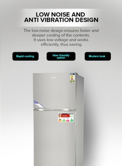 595L Gross/465L Net Capacity No Frost Double Door Refrigerator| With Inverter Compressor, Interior LED Lighting, Multi Air Flow, Stainless Steel Finish, Recessed Handle, Chrome Bottle Holder & Chiller Shelves, Glass Shelves, Freezer- 100L capacity 0 W GRF6021SSXN Silver - pnsku/N46962046A/45/_/1715076406/750ef093-6c51-4019-b61e-7604ffc954b2