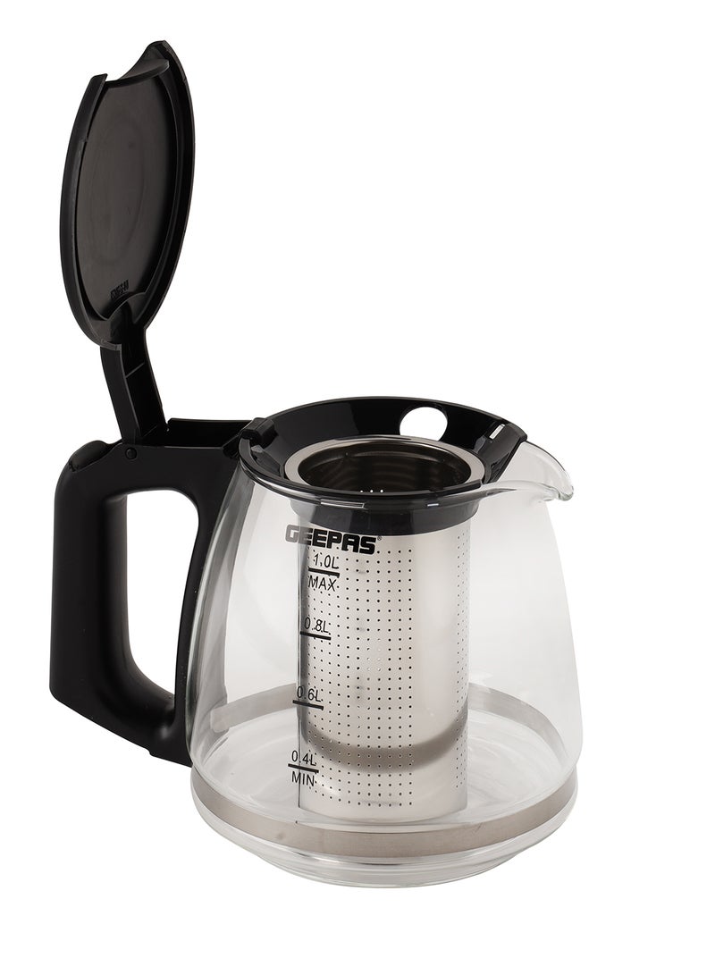 GEEPAS 2 In 1 Digital Tea Maker - Stainless Steel Filter | Temperature Adjusting, Boil-Dry Protection | 400W & 1800W | 2 Years Warranty 1.7 L 1800 W GTM38045 Black & silver  - Image 3
