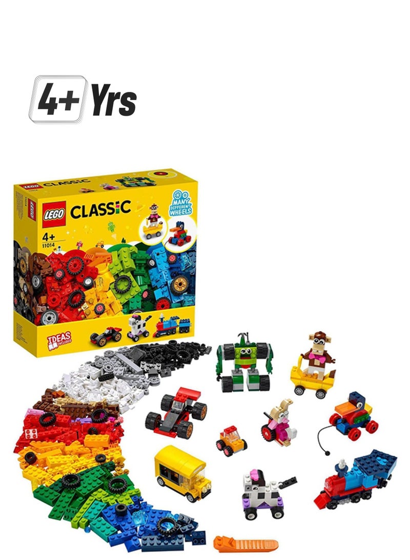 LEGO - 11014 Classic Bricks And Wheels 11014 Kids’ Building Kit For Kids 4+ Years (653 Pieces) 11014 653 4+ Years - Image 1