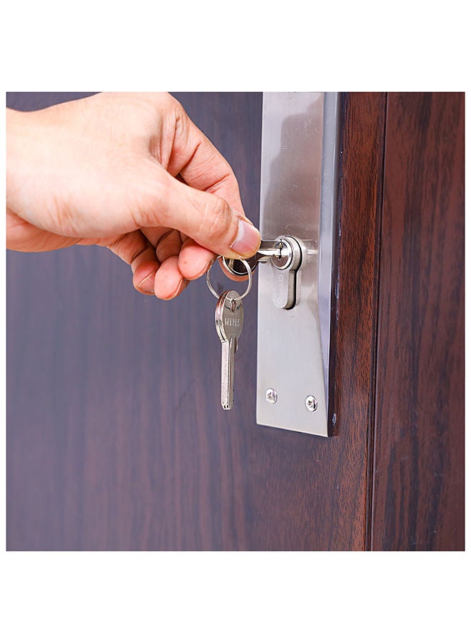 GEEPAS Mortise Double Cylinder Lock , 70mm Security Lock| Double Brass Cylinder 30/30mm with 3 Keys, Versatile, Safe, Durable, Easy To Install| Anti-Drill & Anti-Pick Door Lock | 60mm 2 Cylinder Silver/Black  - Image 5