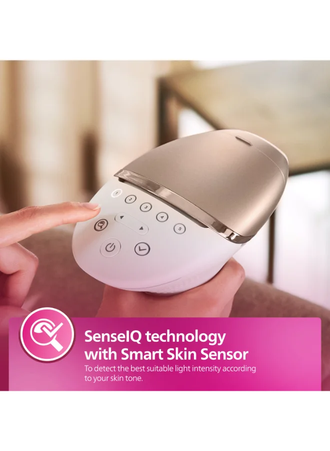 Philips Philips Lumea IPL, Hair Removal, 9000 Series, SenseIQ Technology, 3 Attachments, Body, Face, Precision, Cordless Use, BRI955/60, 60 Days Money Back Guarantee White/Rose Gold