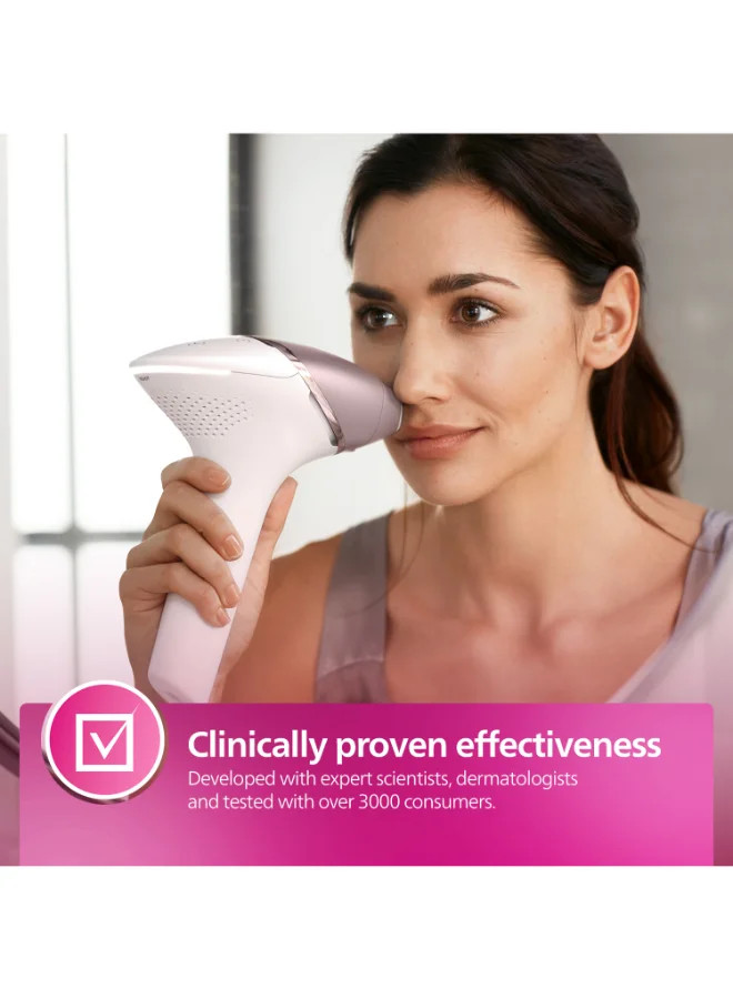 Philips Philips Lumea IPL, Hair Removal, 9000 Series, SenseIQ Technology, 3 Attachments, Body, Face, Precision, Cordless Use, BRI955/60, 60 Days Money Back Guarantee White/Rose Gold