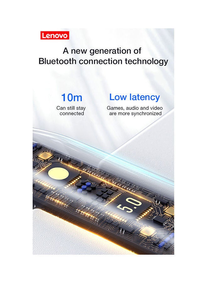 Lenovo LivePods HT38 TWS Bluetooth 5.0 Earphone Mini Portable Earbuds 9D Stereo Waterproof Sport Headphone with Mic Black - Image 5