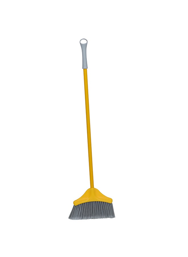 APEX Long Handle Upright Dustpan And Broom Sweep Set Yellow/Grey 27x27x92cm  - Image 4