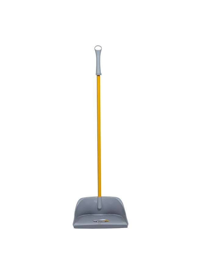 APEX Long Handle Upright Dustpan And Broom Sweep Set Yellow/Grey 27x27x92cm  - Image 3