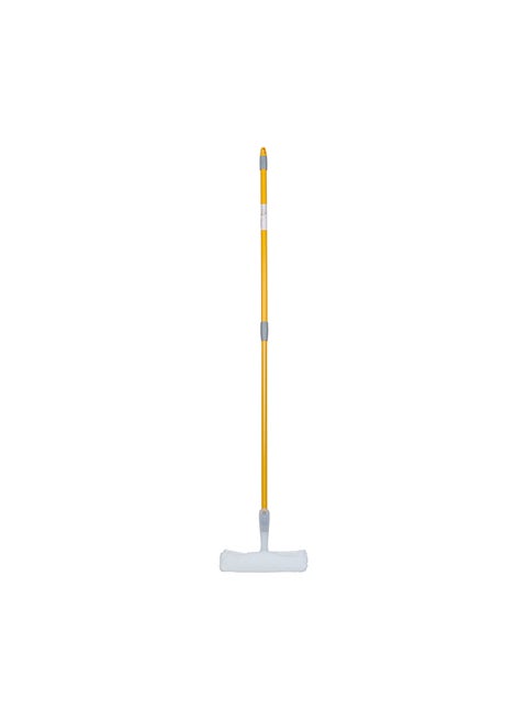 Microfibre Window Washer Squeegee With Telescopic Handle Yellow/Grey/White 25cm
