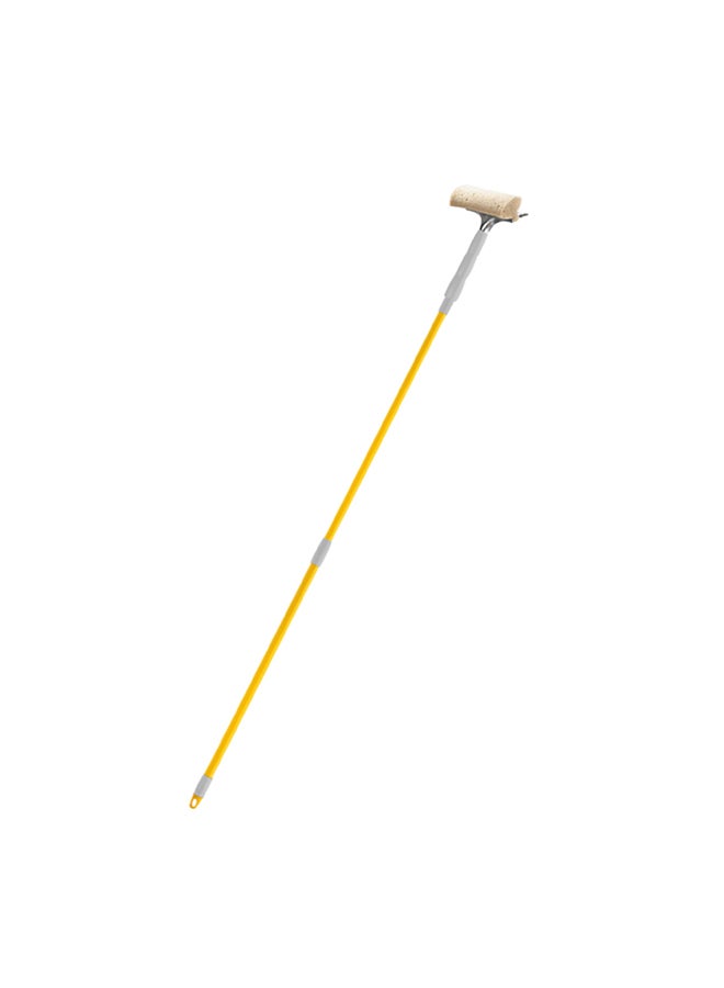 APEX - Window Washer Squeegee With Sponge And Telescopic Handle Yellow/Grey 20cm - Image 1