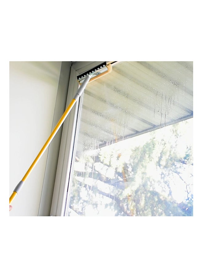 APEX - Window Washer Squeegee With Sponge And Telescopic Handle Yellow/Grey 20cm - Image 1