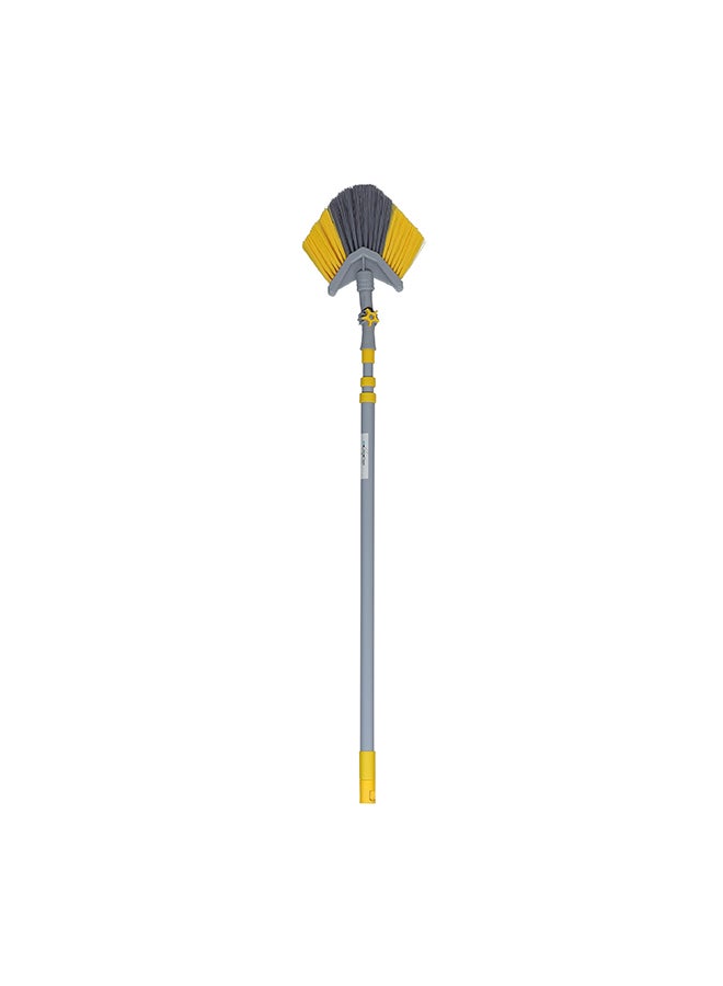 APEX Cobweb Remover Swab Ceiling Brush Duster Yellow/Grey 27x5cm - Image 1