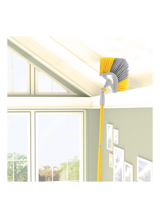 APEX Cobweb Remover Swab Ceiling Brush Duster Yellow/Grey 27x5cm - Image 4