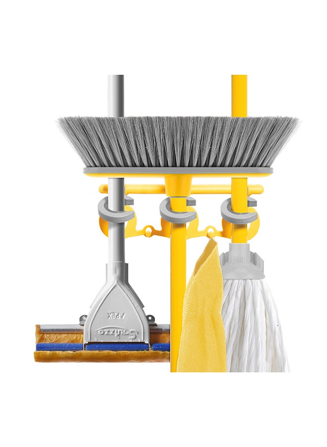 Wall Mount Multi Purpose Broom Hanger And Mop Holder Yellow/Grey - pnsku/N47010299A/45/_/1694773419/56db79ce-1f63-469e-ab46-bac23c6d4cb1