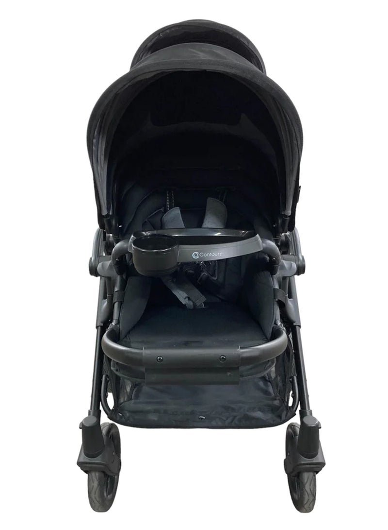 Contours - Curve Double Stroller Exicute Edition Curve For Babies - Black - Image 1