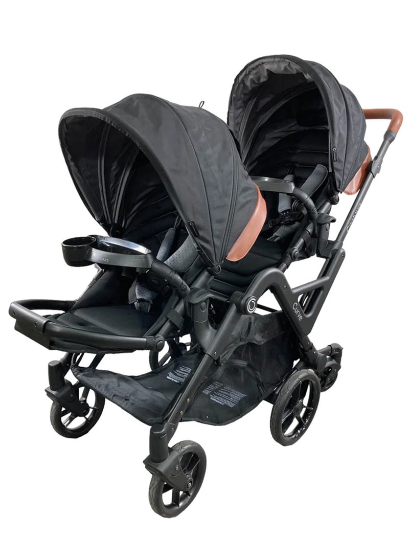 Contours - Curve Double Stroller Exicute Edition Curve For Babies - Black - Image 1