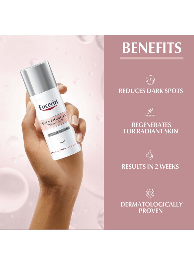 Eucerin Even Pigment Perfector Face Night Cream With Thiamidol Moisturizer For All Skin Types Clear 50ml  - Image 4