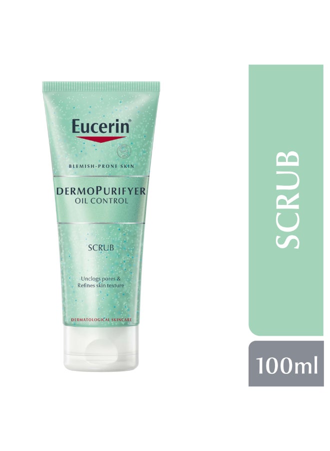 Eucerin Dermopurifyer Oil Control Facial Scrub For Blemish And Acne-Prone Skin With Lactic Acid Clear 100ml  - Image 1