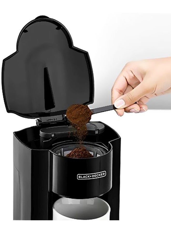 BLACK+DECKER Coffee Maker - 1 Cup 125 ml 350 W DCM25N-B5 Black/White - Image 2