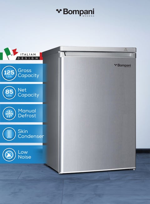 Upright Freezer - Mechanical Control, R600A Refrigerant, Lock And Key, 1-Year Full Warranty + 5-Year Compressor Warranty, Space-Saving Design With Recessed Handle BUF245S Silver