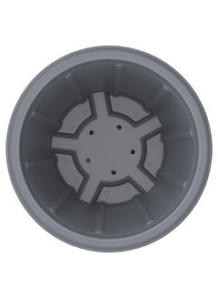 Cosmoplast Cedargrain 14" Plastic Flowerpot With Tray (Grey)- 38 x  38 cm Cool Grey  - Image 3