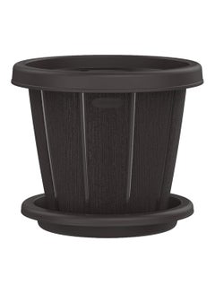 كوزموبلاست سيدارجران 16 "وعاء الزهور مع صينية رصاصي  - Image 3