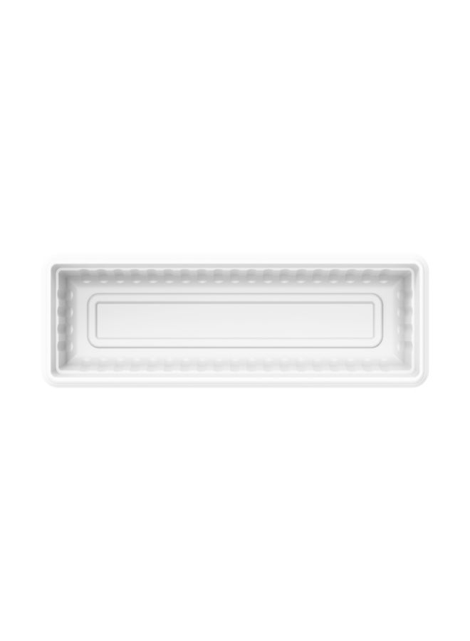 Cosmoplast 19" Small Exotica Planter With Tray (White) White  - Image 4